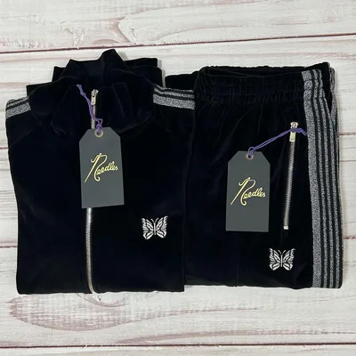 美品 needles LHP セットアップ H.D ヒザデル ブラック ベロア
