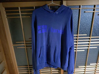 希少品 希少XL 90s Hanes パーカー ネイビー USA製