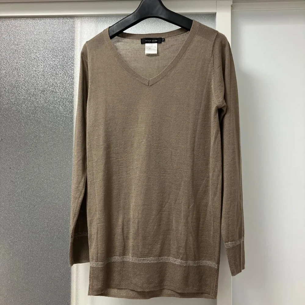 未使用‼️SCOT CLUB Vネックニット ブラウン 38