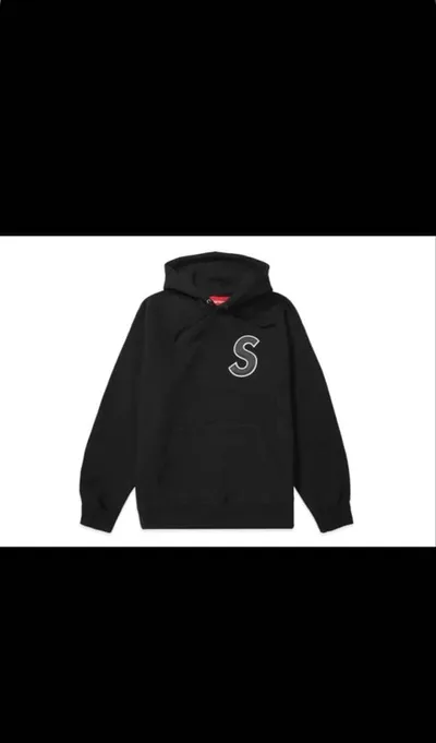 Supreme Sロゴ フーディー ブラック