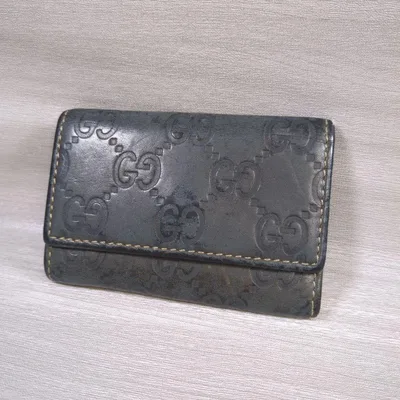 GUCCI グッチ シマ キーケース ダークグレー