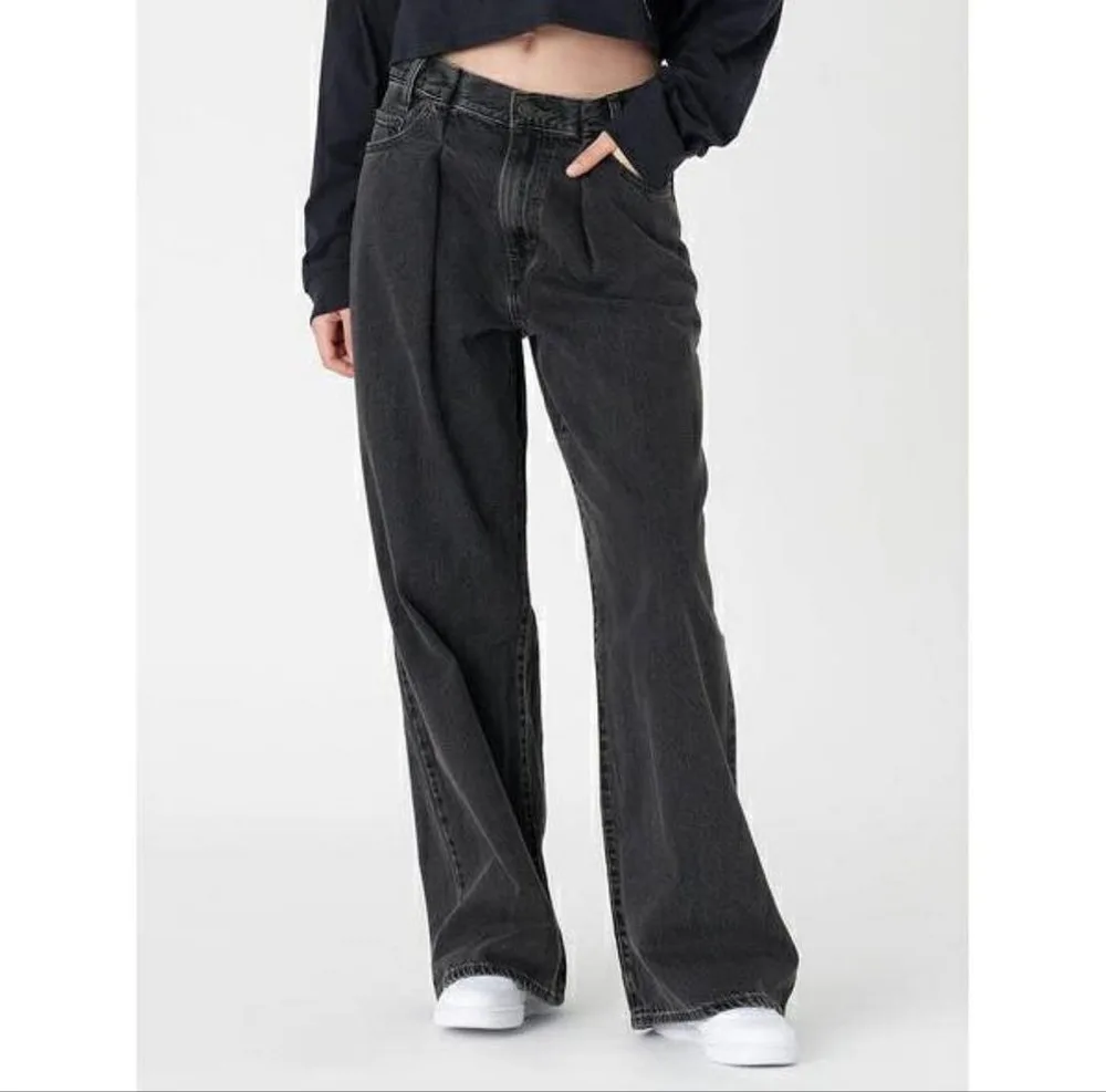 FOLDED PLEATED BAGGY ブラック LOSE CONTROL