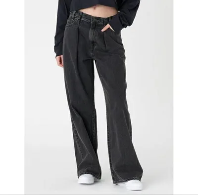 FOLDED PLEATED BAGGY ブラック LOSE CONTROL
