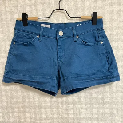 ギャップ ショートパンツ 無地 24 青 綿 お出かけ
