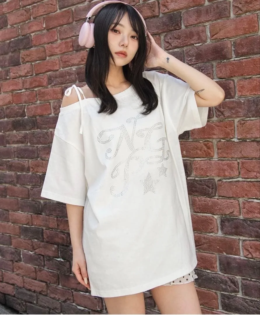 WEGO 2WAY グラフィックワンショルBIG T ホワイト