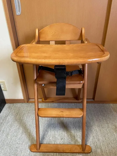 澤田木工所 木製 ベビーチェア テーブル付き 折りたたみ式