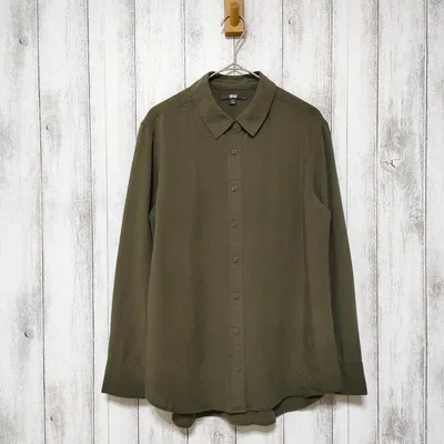 UNIQLO ユニクロ (S) レーヨン エアリーブラウス