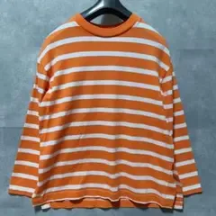 BEAUTY&YOUTH ボーダー ロンT オレンジ c-boy Y2K 短丈