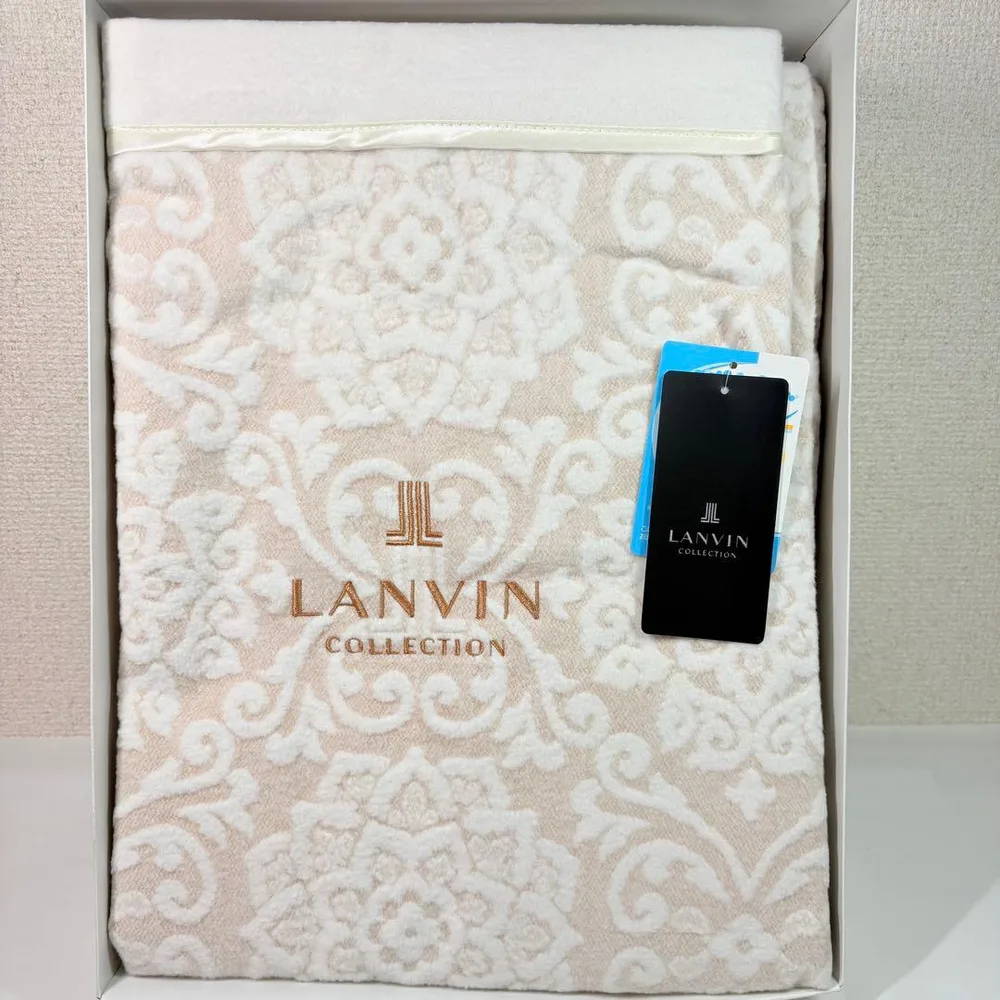 LANVIN COLLECTION 綿毛布 ベージュ 140×200cm