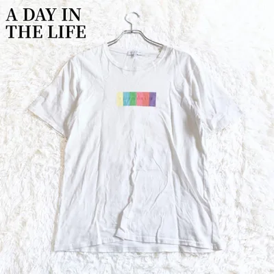 ア・デイ・イン・ザ・ライフ 半袖Tシャツ ホワイト シンプル カジュアル