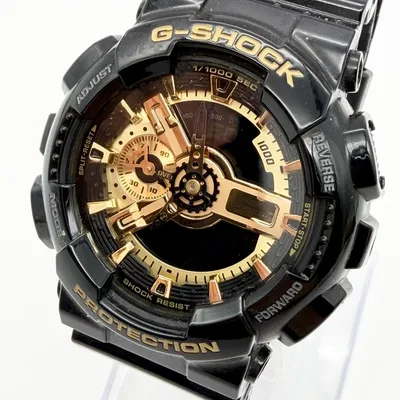 稼働品 カシオ CASIO G-SHOCK ジーショック メンズ 腕時計 黒 金