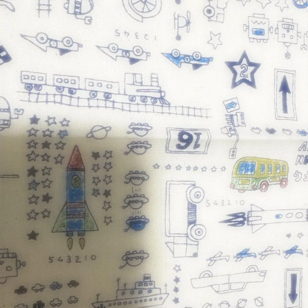 乗り物柄 生地 はぎれ 手芸素材
