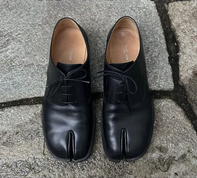 Maison Margiela Tabi 足袋レザーシューズ ブラックサイズ41