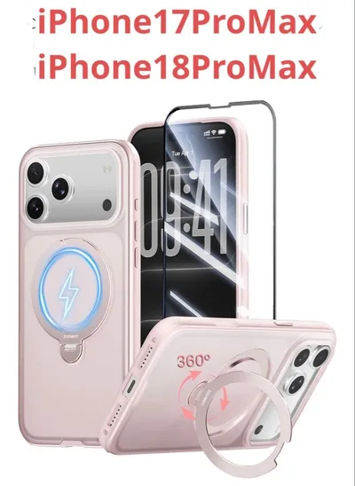 iPhone17 ProMax/18 ProMax ケース スタンド ピンク