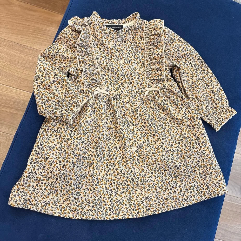 BeBe Petits Pois Vert 花柄ワンピ サイズ100