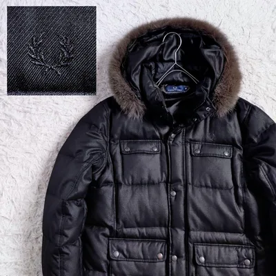 【入手困難品】FRED PERRY コーティングウール ダウンジャケット L 黒