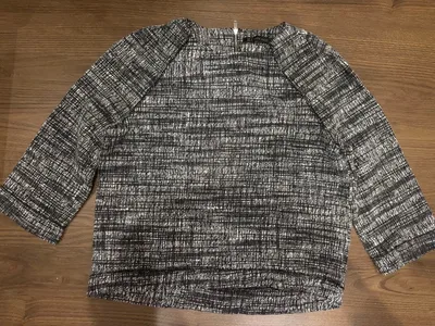 ZARA BASIC ツイード調 トップス ブラック ホワイト