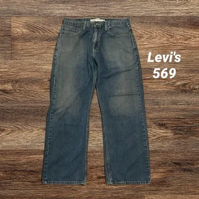 リーバイス569 ルーズストレート デニムパンツ ジーンズ 32×30 濃紺