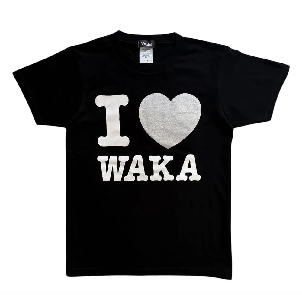 I LOVE WAKA Tシャツ ブラック