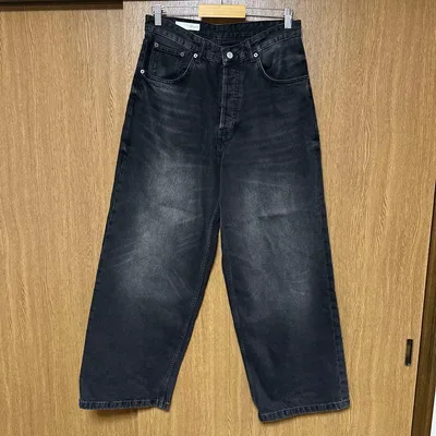【人気完売品】ZARA スーパーバギー デニムパンツ EUR38 ウォッシュ黒
