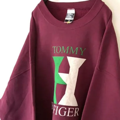 トミーヒルフィガー スウェット トレーナー 2XL レッド 赤 古着