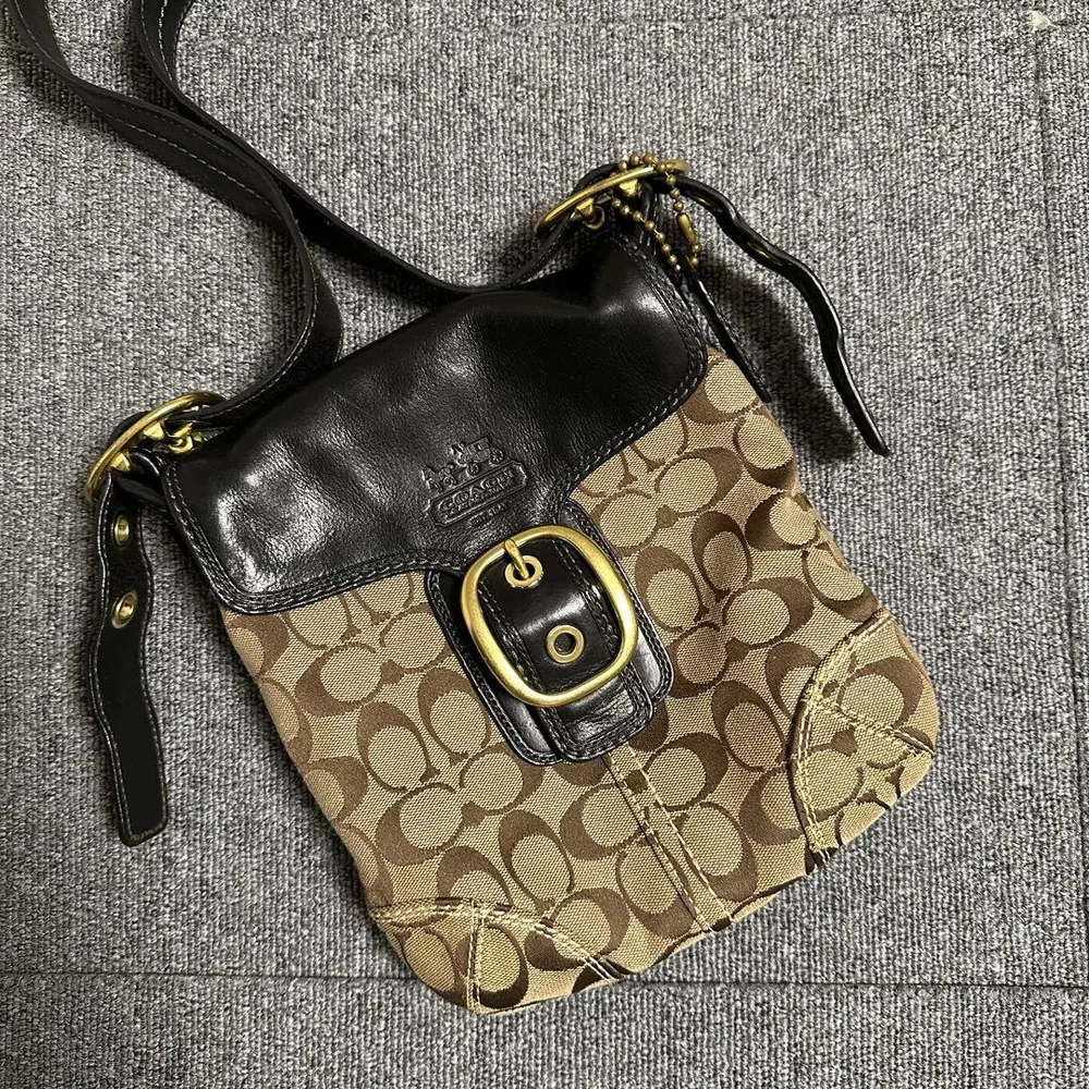 COACH SOHO Signature Canvas Leather Bag