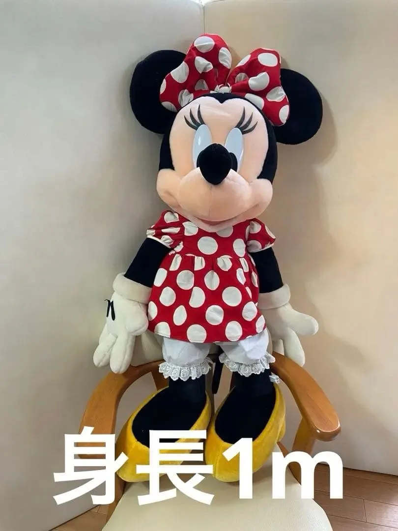 ミニーマウス ぬいぐるみ (身長1m、子どもより大きい)