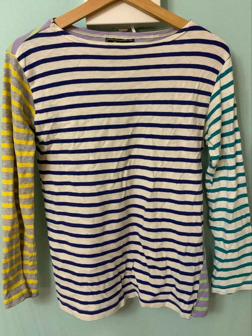 デニム&ダンガリークレイジーボーダーロングTシャツ