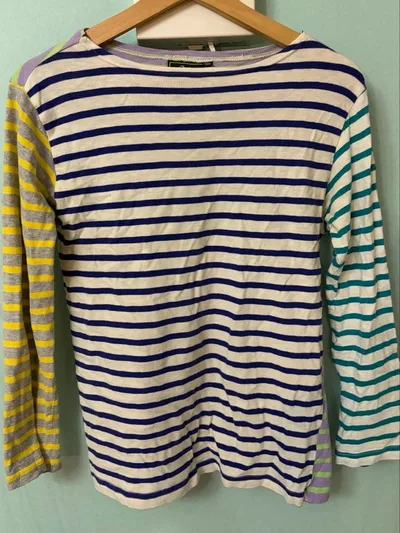 デニム&ダンガリークレイジーボーダーロングTシャツ