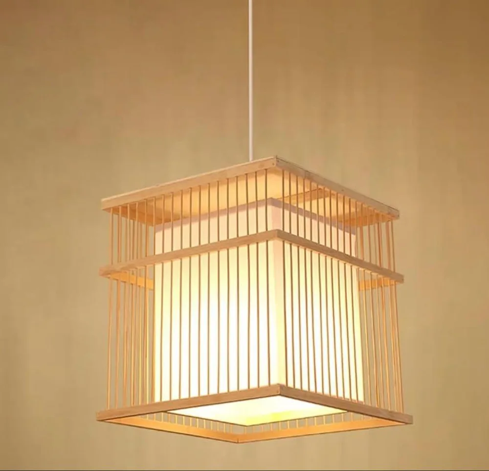 ペンダントライト 吊り下げ照明 天井照明 竹編み 和風 LED 完成品