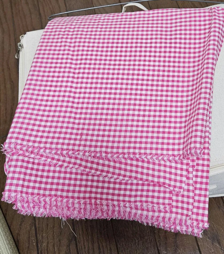ピンク ギンガムチェック 生地 70巾*200㎝+おまけ