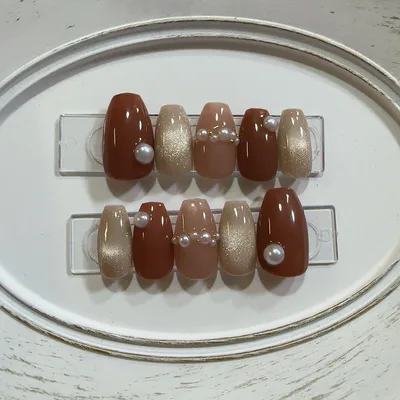【現品・即購入可】ネイルチップ マグネット 秋ネイル