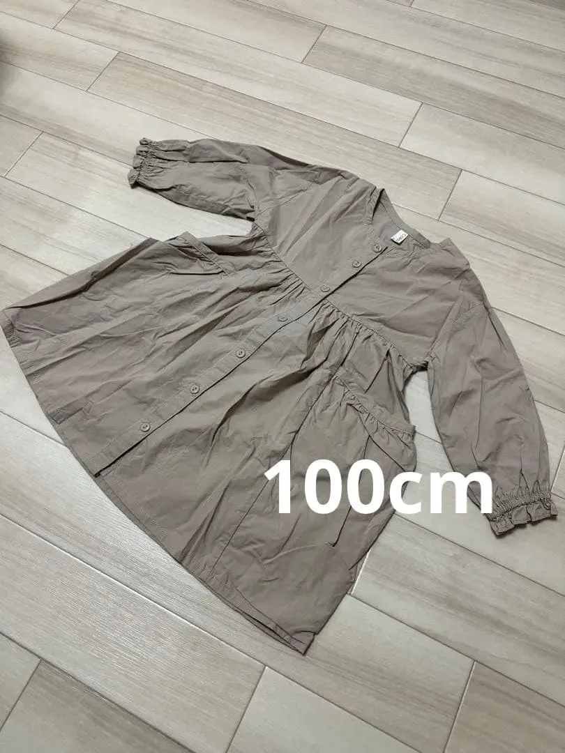 美品 しまむら ベージュ ワンピース 100cm