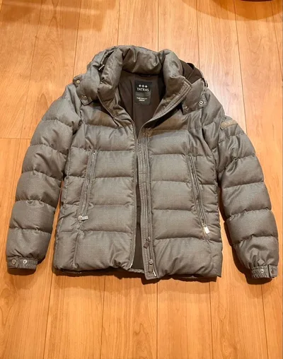 【美品】TATRAS ダウンジャケット グレー フード付き