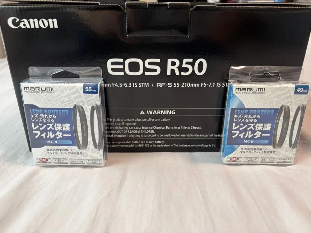 ชุดกล้อง Canon EOS R50 ซูม 2 เท่า พร้อมฟิลเตอร์ป้องกันเลนส์