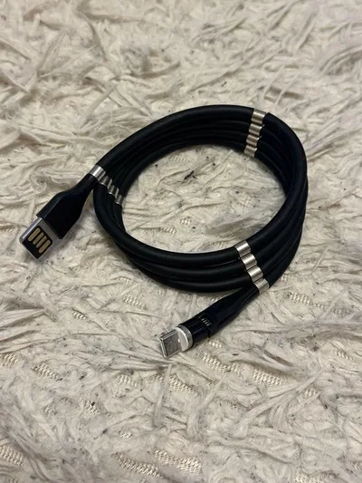 マグネット式 充電ケーブル ブラック