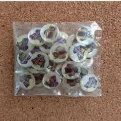 フクロウ、ペリカン柄 丸型ボタン まとめ売り 手芸素材