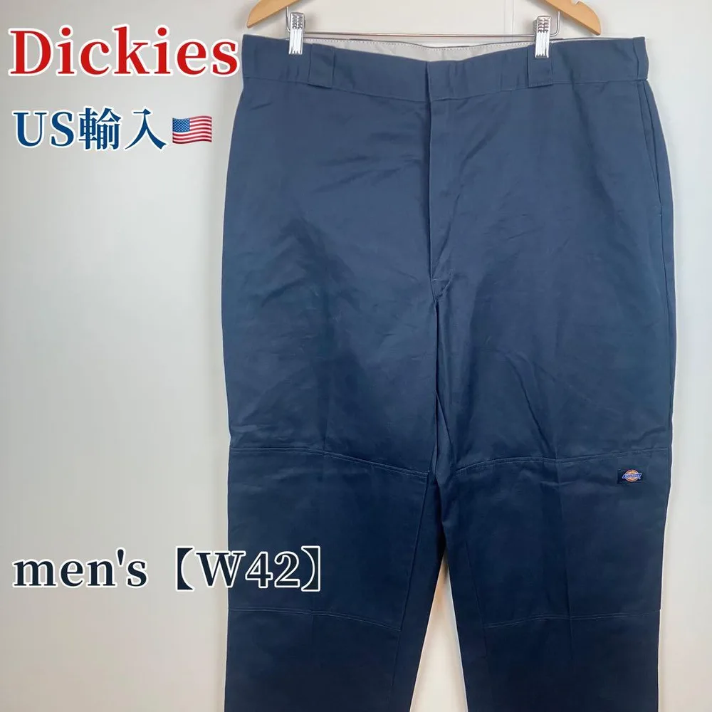 ●C184【US輸入】ディッキーズ ワークパンツ ネイビー系 メンズ【W42】