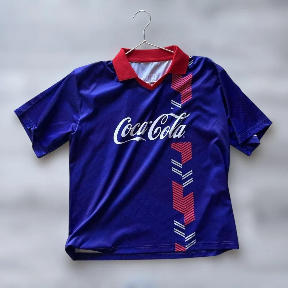 Coca-Cola サッカーシャツ ブルー レッド FRA 26