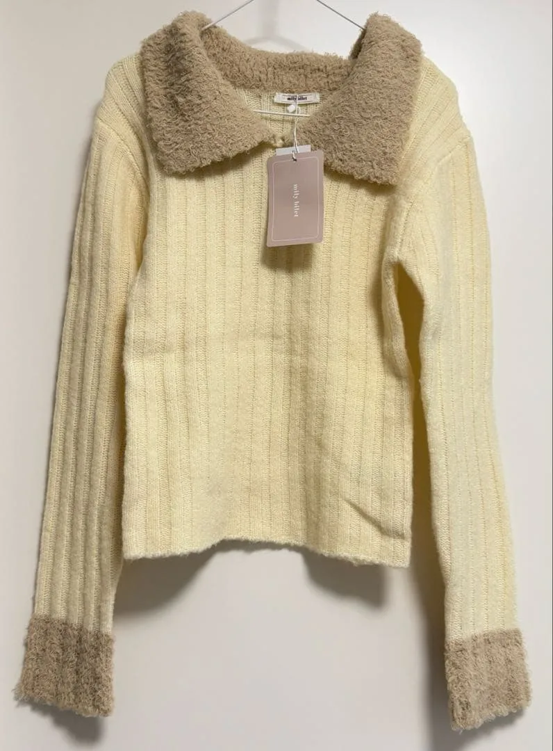 milly bilet ニット アイボリー Lサイズ 新品 即日発送 最安値