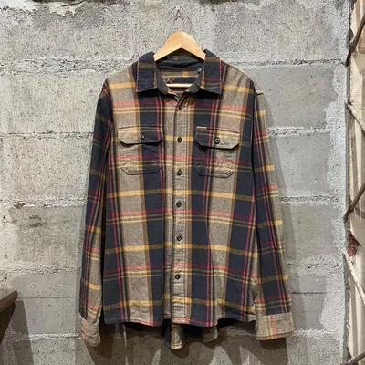 ORVIS オービス ネルシャツ チェック柄 ヘビーネル 裏ボア L 古着