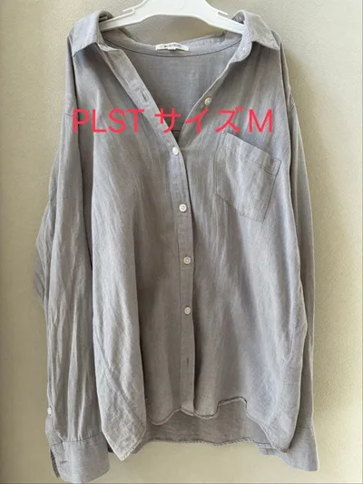 PLST 長袖シャツ グレー Mサイズ