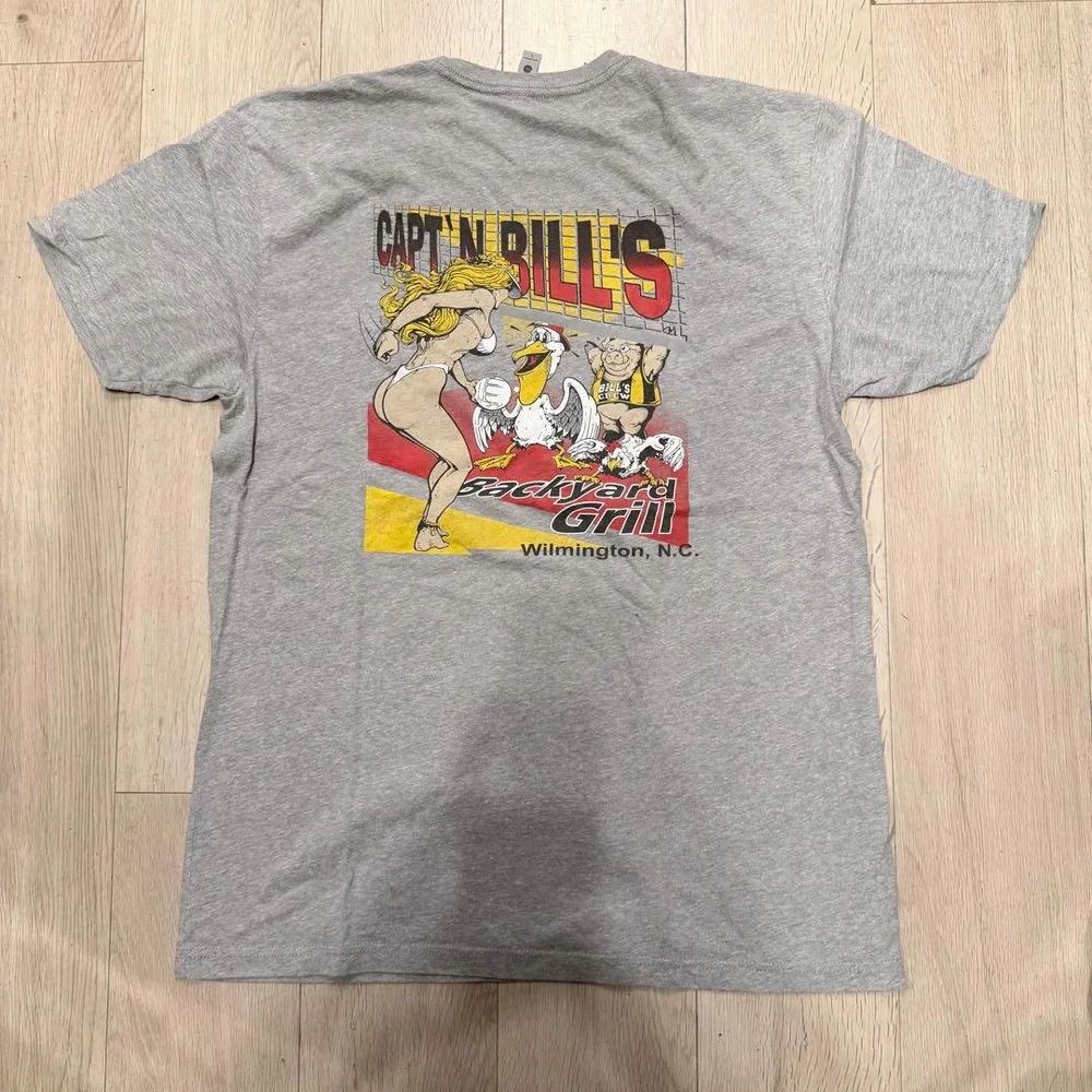 CAPT'N BILL'S バックプリント Tシャツ グレー キャラクター