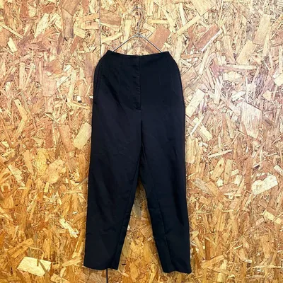 ZARA ザラ カジュアルパンツ ハイウエスト ストレッチ ブラック レディース