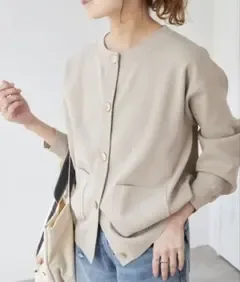 Spick & Span ウォッシャブクルーネックカーディガン スピック