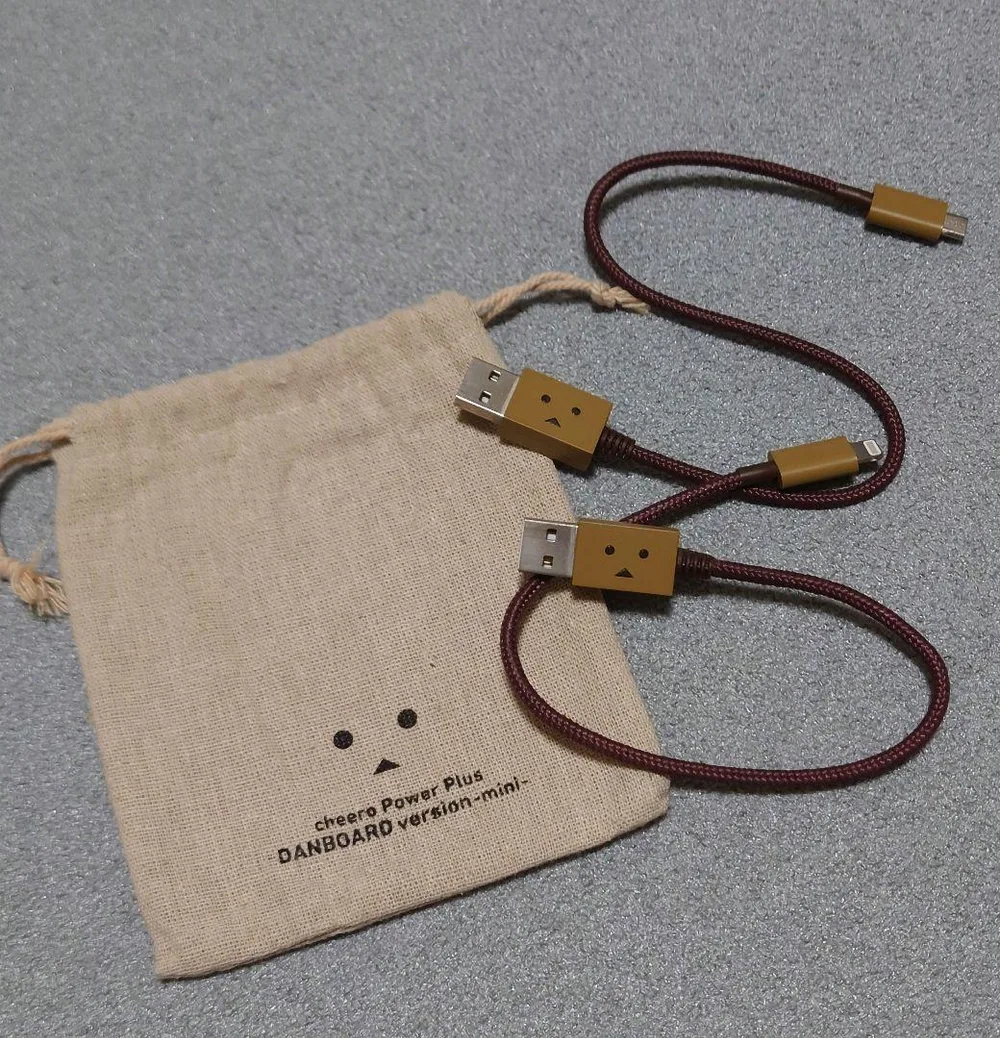 よつばと! ダンボー 充電ケーブル 2本セット 巾着袋付き