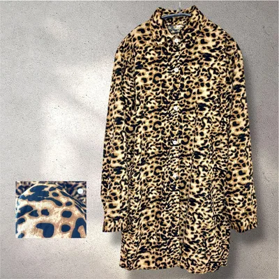 ✨SSKNKN✨ 長袖 チュニック シャツ L ヒョウ柄 レオパード レディース