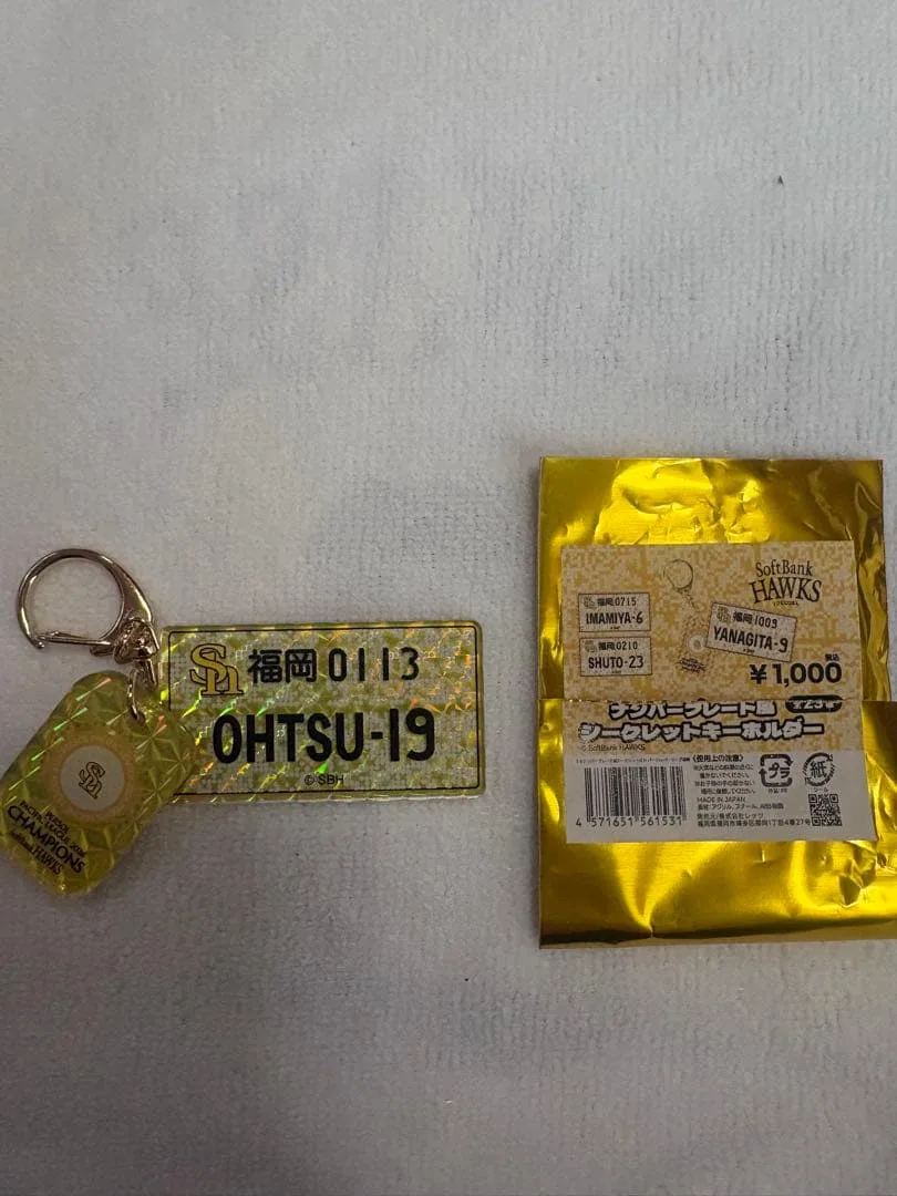 ナンバープレート風シークレットキーホルダー 大津亮介