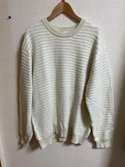 【新品】GLOBAL WORK コットンボーダーニット クルーネック XL