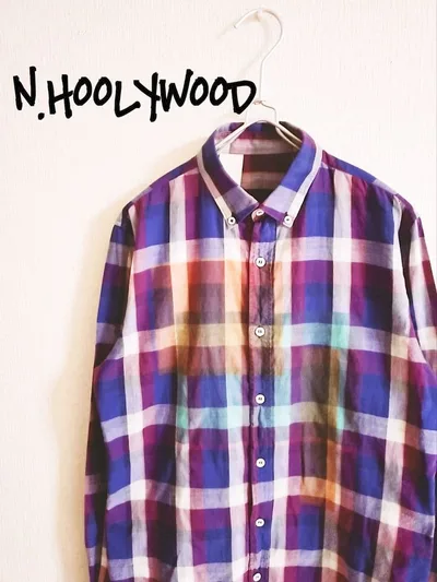 D221452 N.HOOLYWOOD チェック柄長袖シャツ PU